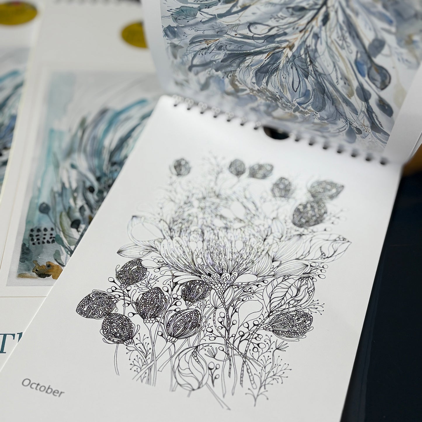 TranquilHive 2026 Calendar - Elegant Protea Artwork by Bonny Jennings