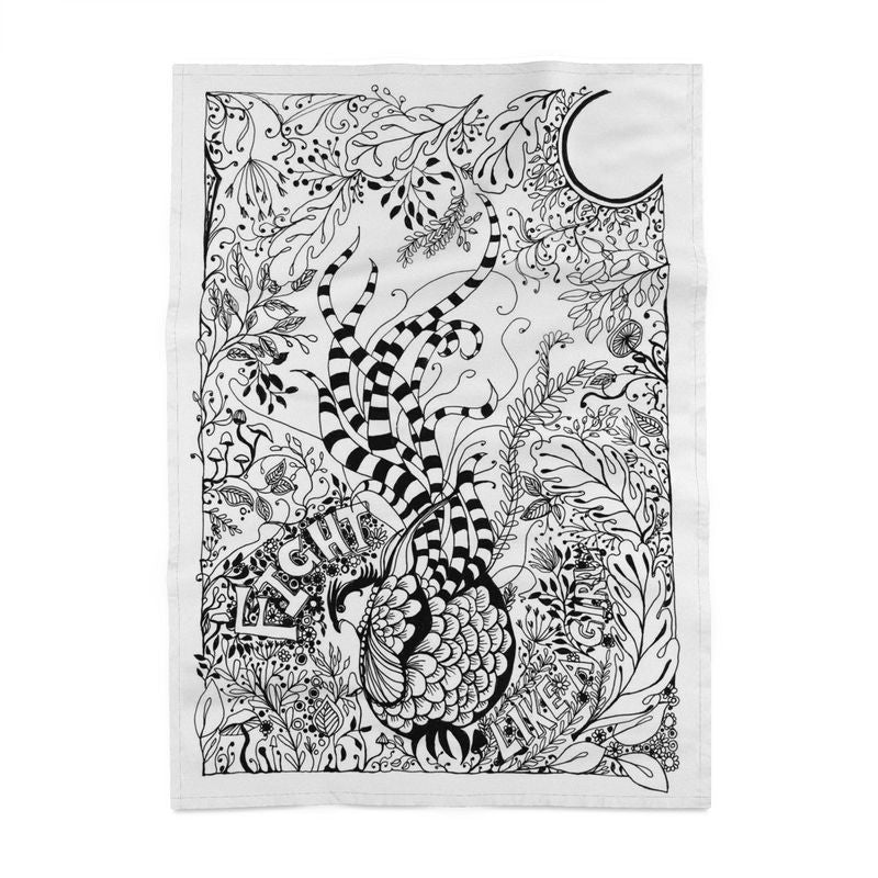 'Fight like a Girl' Tea Towel - Artist Drawn, 100% Cotton