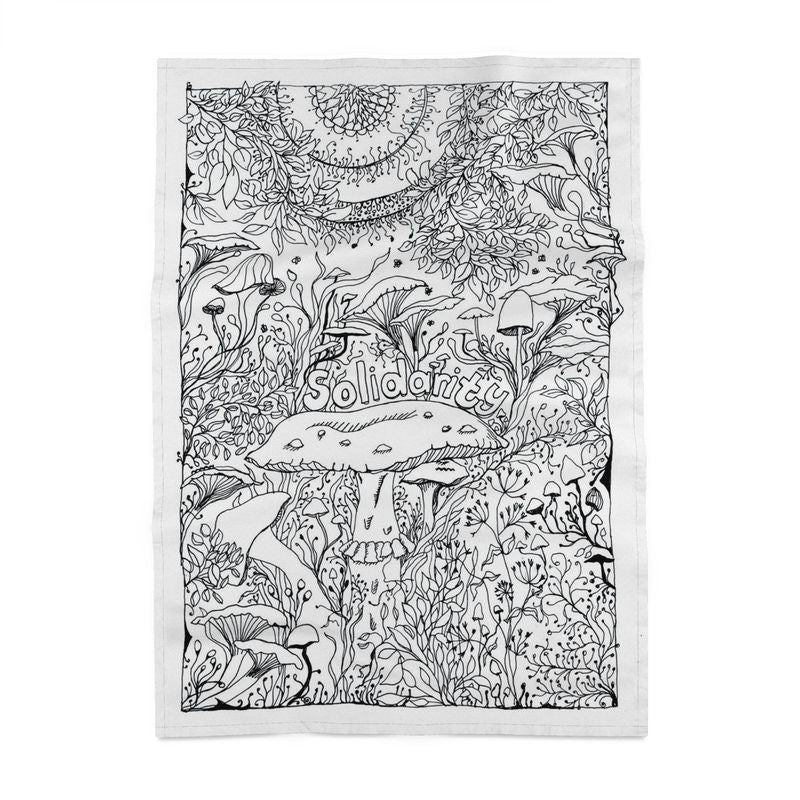 'Solidarity' Tea Towel - Artist Drawn, 100% Cotton