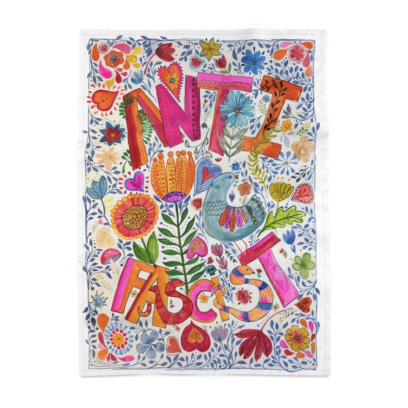 Antifa, 100% cotton tea towels by Bonny Jennings