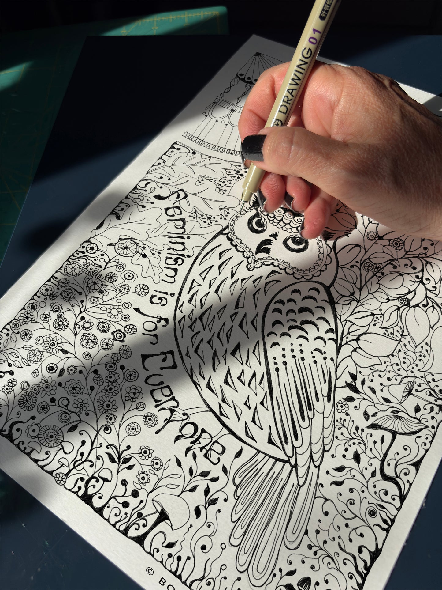 'Feminism is for Everyone' Tea Towel - Artist Drawn 100% Cotton