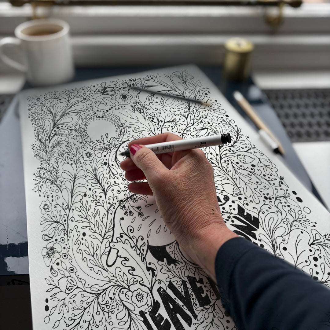 'Leave Me Alone' Badger Tea Towel - Artist Designed, 100% Cotton