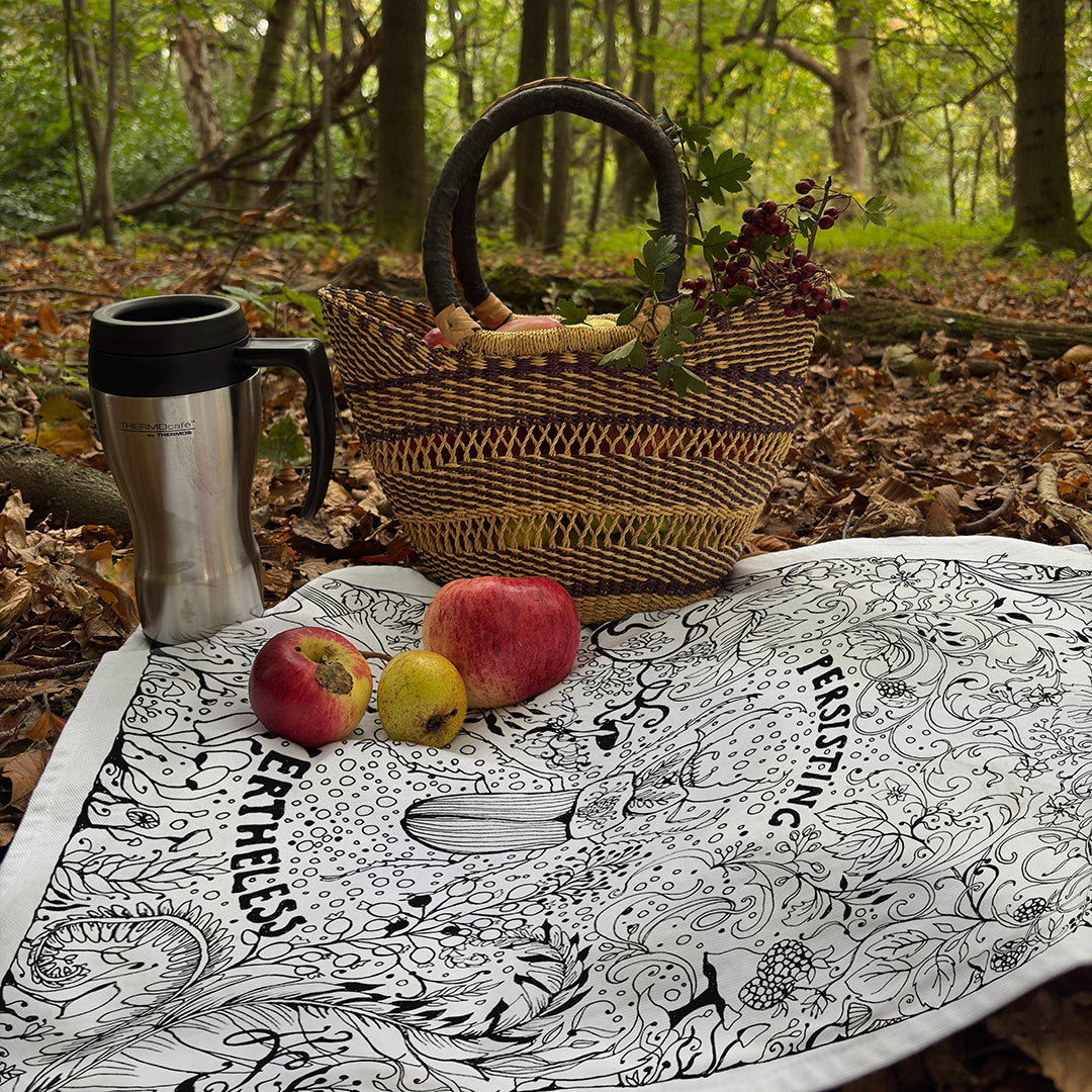 'Persisting Nevertheless' Tea Towel - Artist Drawn, 100% Cotton