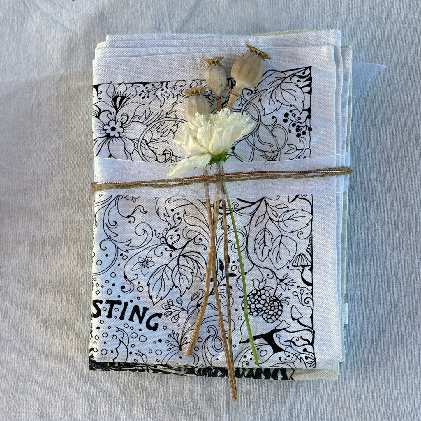 'Persisting Nevertheless' Tea Towel - Artist Drawn, 100% Cotton