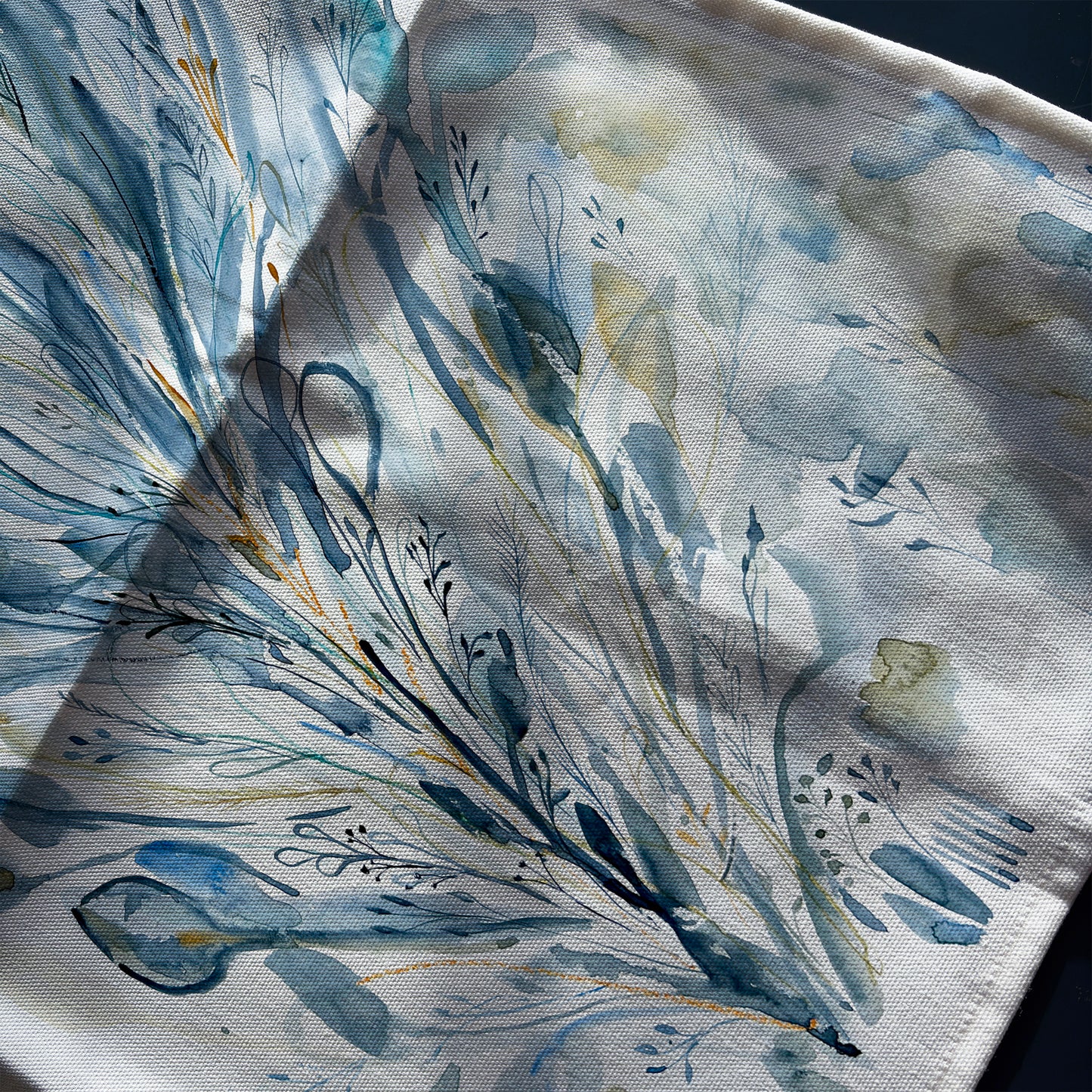 Blue Dusk Protea, 100% cotton tea towel