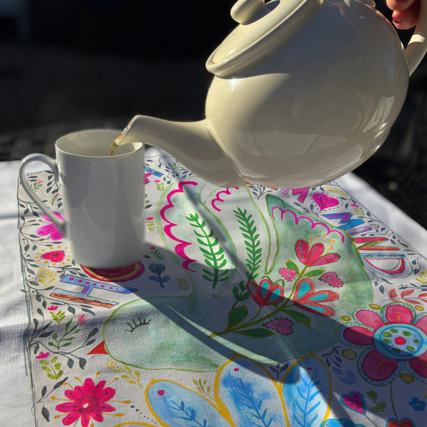 Hold a Calm Mind, 100% Cotton tea towel by Bonny Jennings