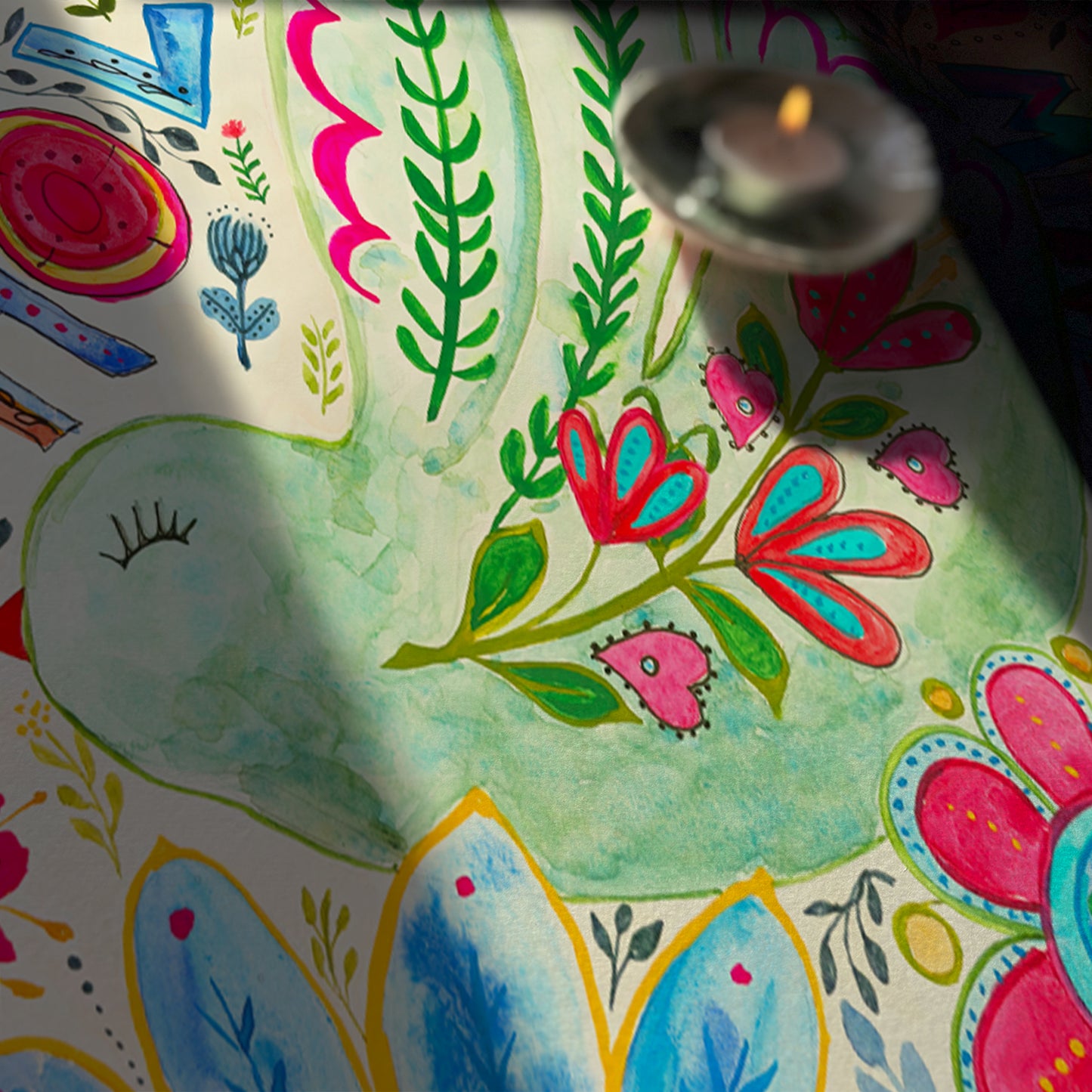 Hold a Calm Mind, 100% Cotton tea towel by Bonny Jennings