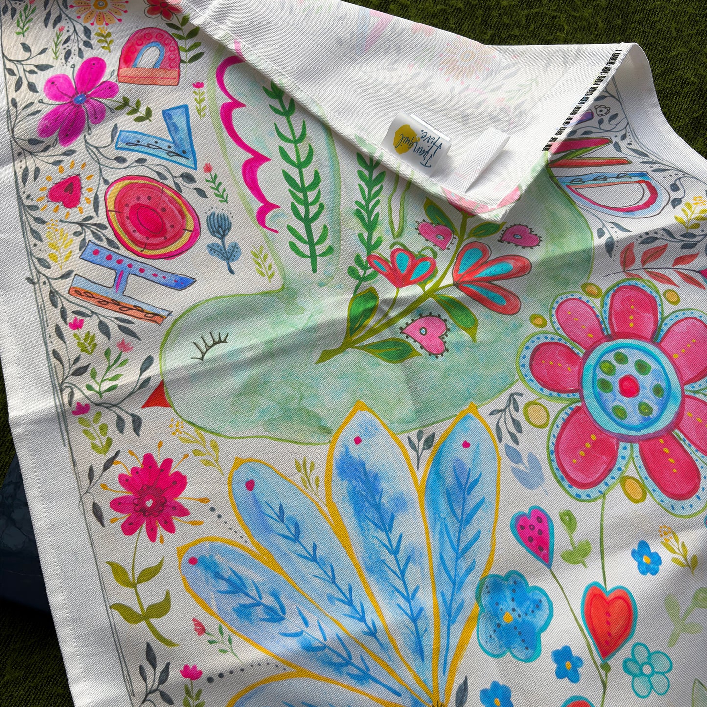 Hold a Calm Mind, 100% Cotton tea towel by Bonny Jennings