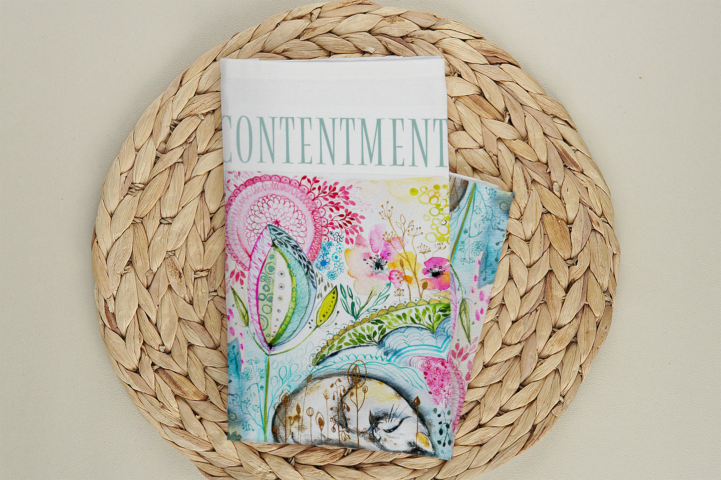 Contentment _ A Gathering Joy Tea Towel