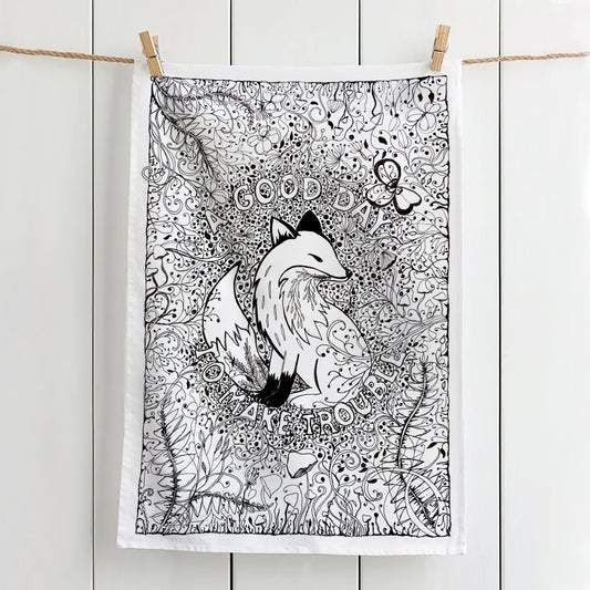 'A Good Day to Make Trouble' Tea Towel - Artist Drawn, 100% Cotton.