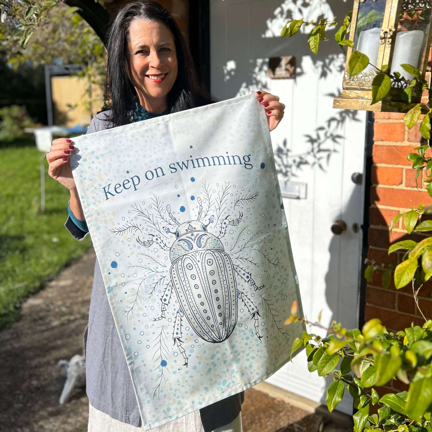 Keep on Swimming 100% Cotton Tea Towel