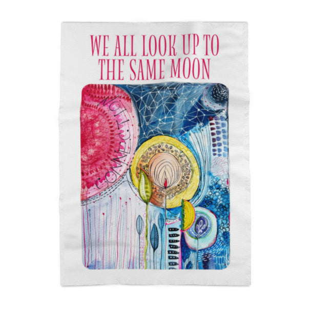 We all look up to the same Moon, A Gathering Joy Cotton Tea towel