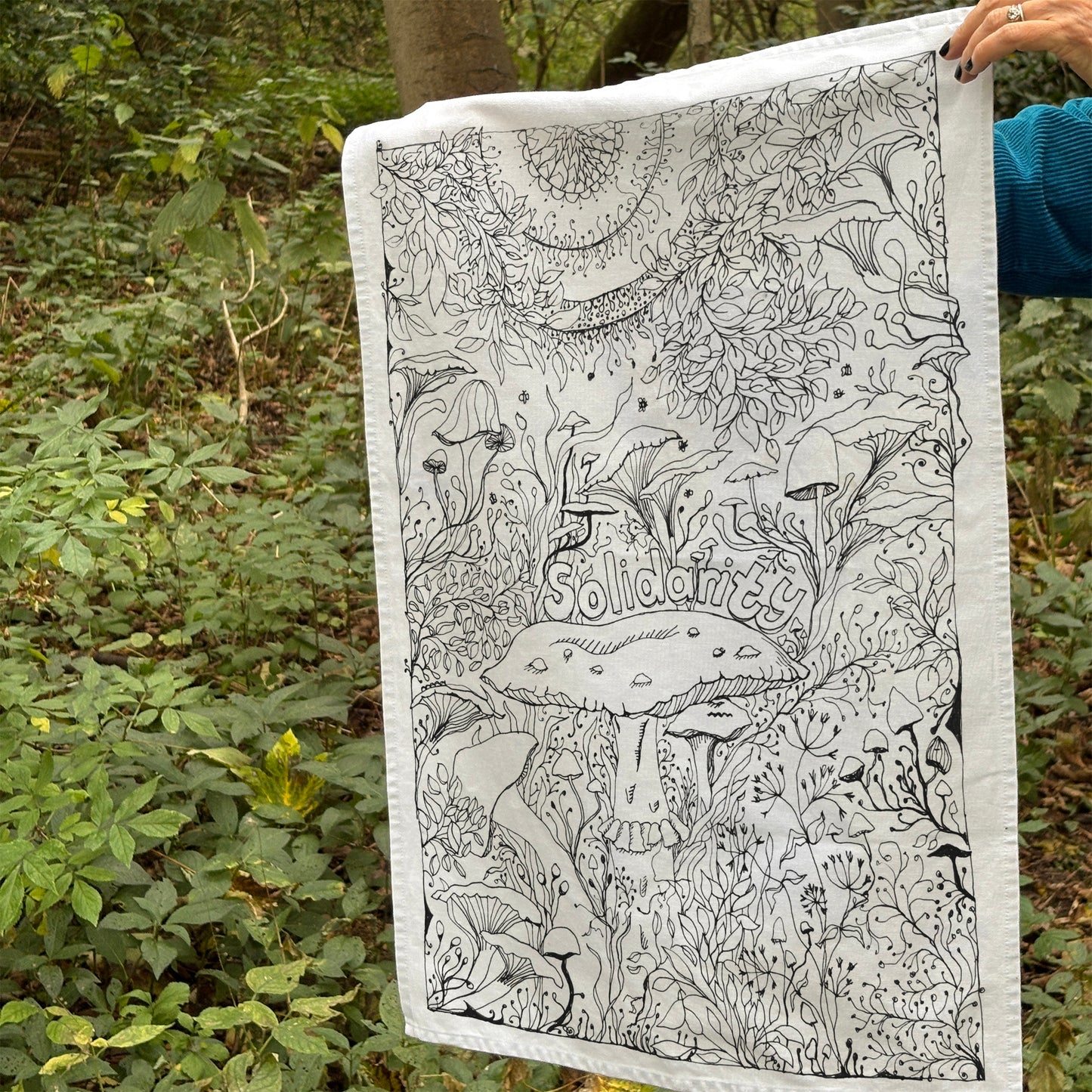 'Solidarity' Tea Towel - Artist Drawn, 100% Cotton