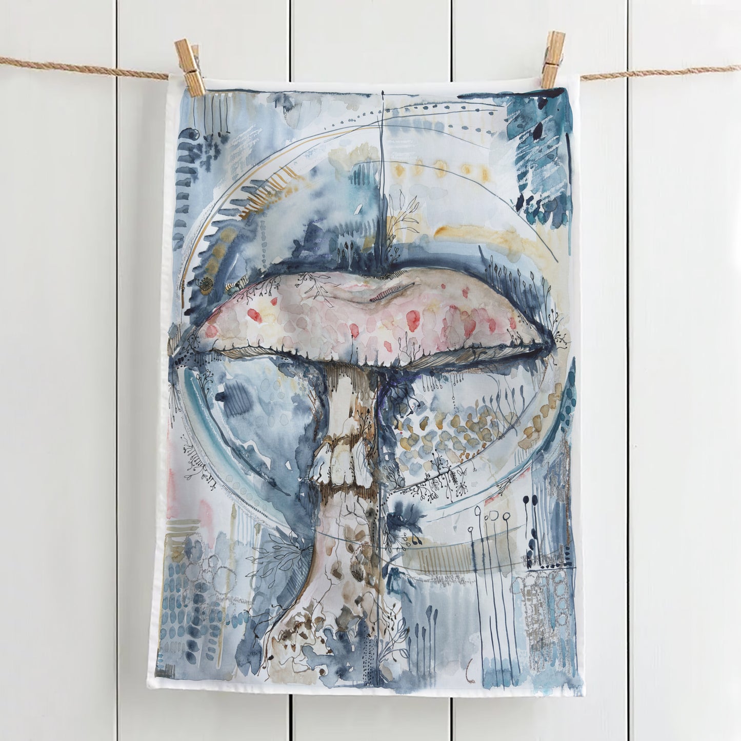Woodland Mushroom – 100% Cotton, Artist Designed Tea Towel