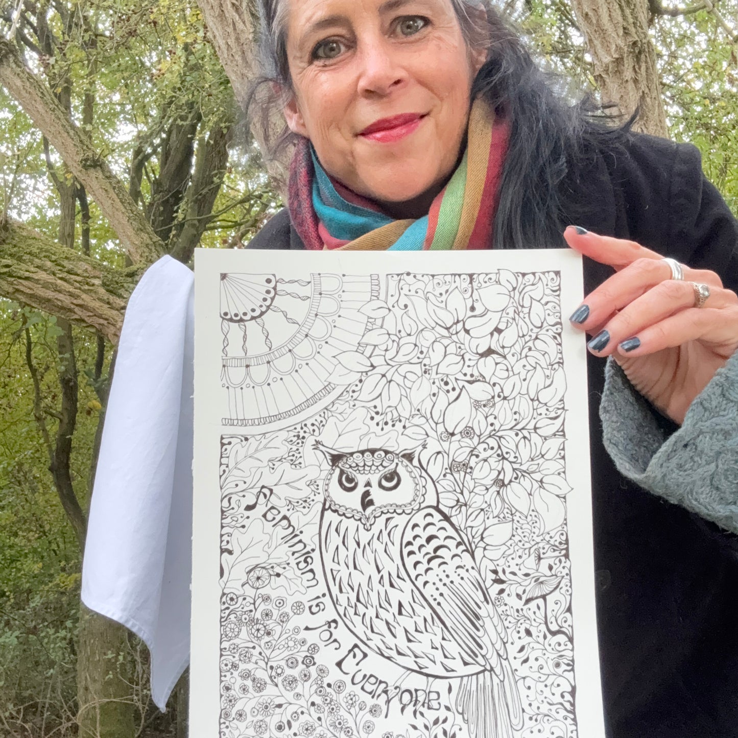 'Feminism is for Everyone' Tea Towel - Artist Drawn 100% Cotton