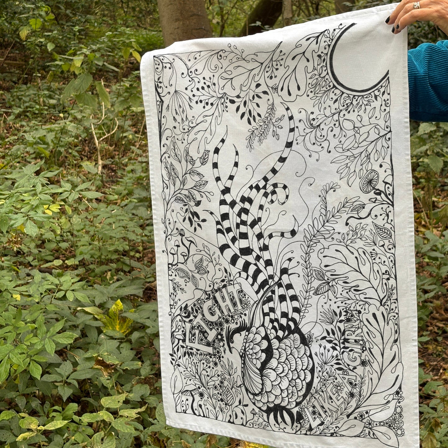 'Fight like a Girl' Tea Towel - Artist Drawn, 100% Cotton