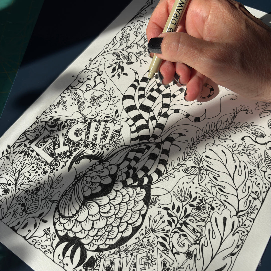 'Fight like a Girl' Tea Towel - Artist Drawn, 100% Cotton