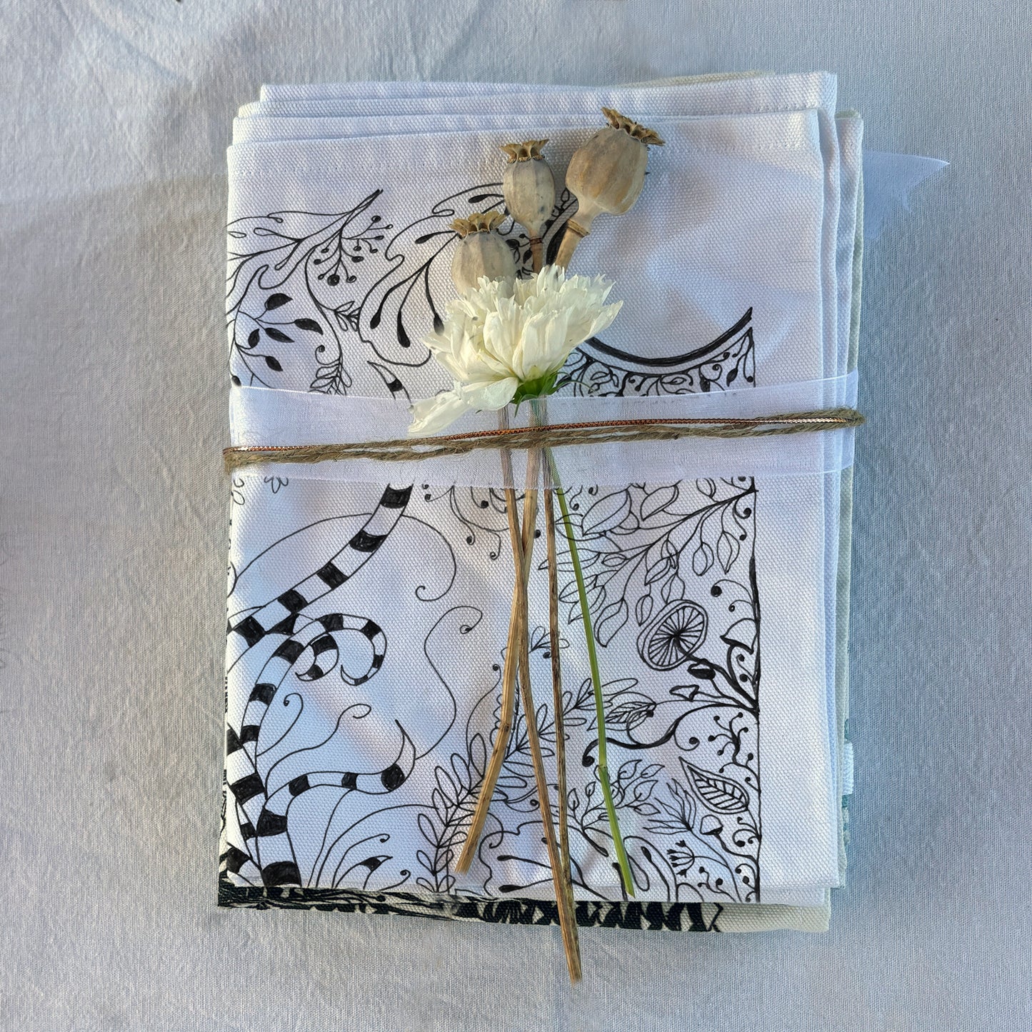 'Fight like a Girl' Tea Towel - Artist Drawn, 100% Cotton