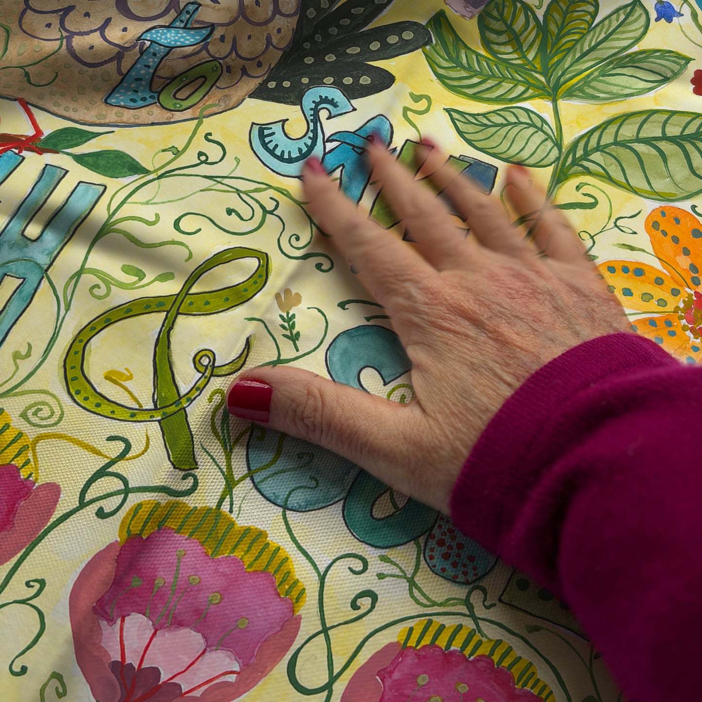 On a Quest to Save Earth & Soul - Cotton Tea Towel by Bonny Jennings