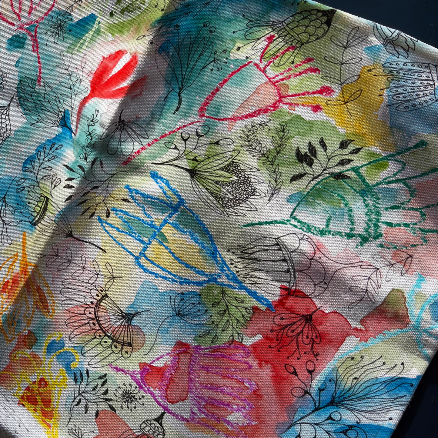 Rainbow protea tea towel, 100% cotton, LGBT gift