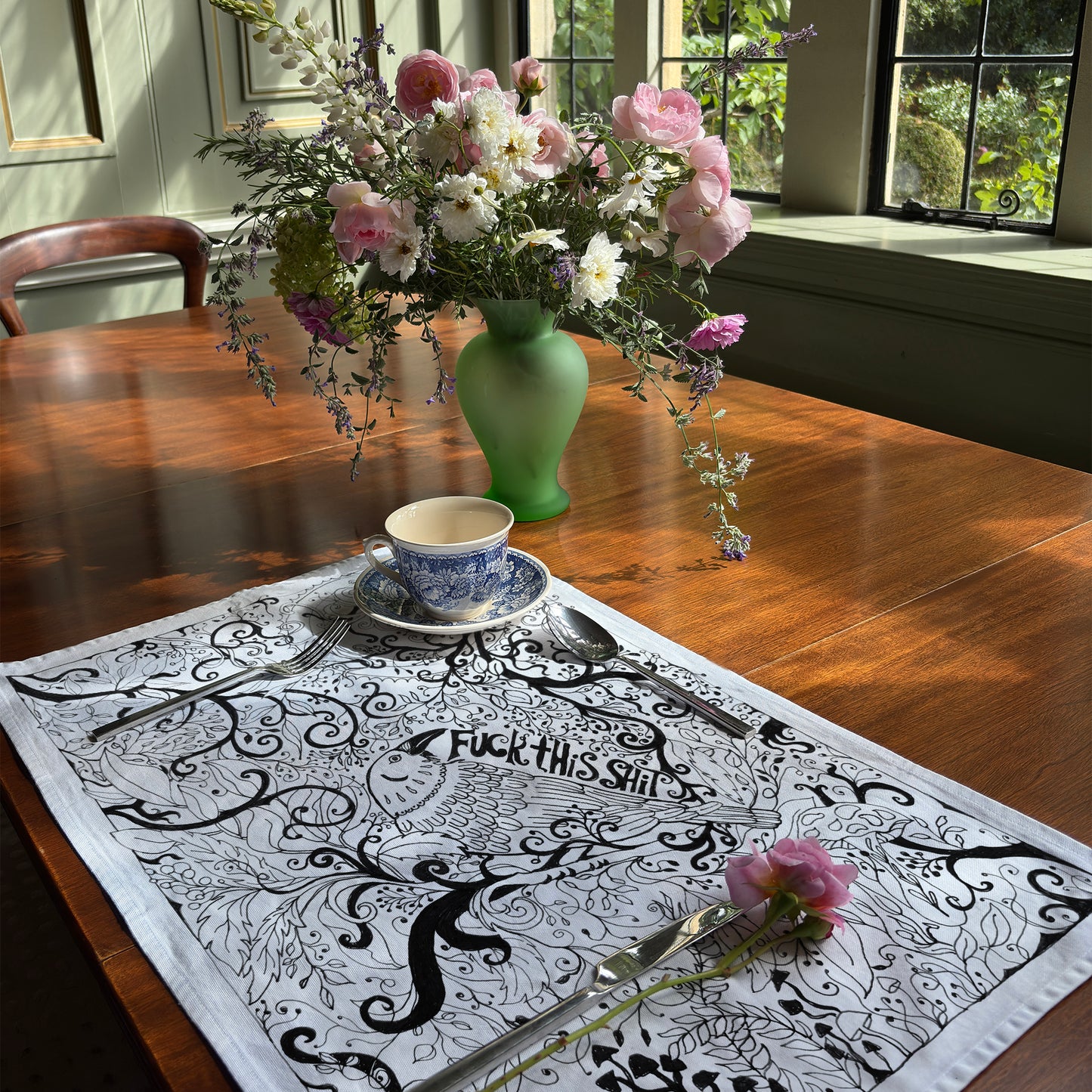 'Fuck this Shit' Tea Towel - Artist Drawn, 100% Cotton