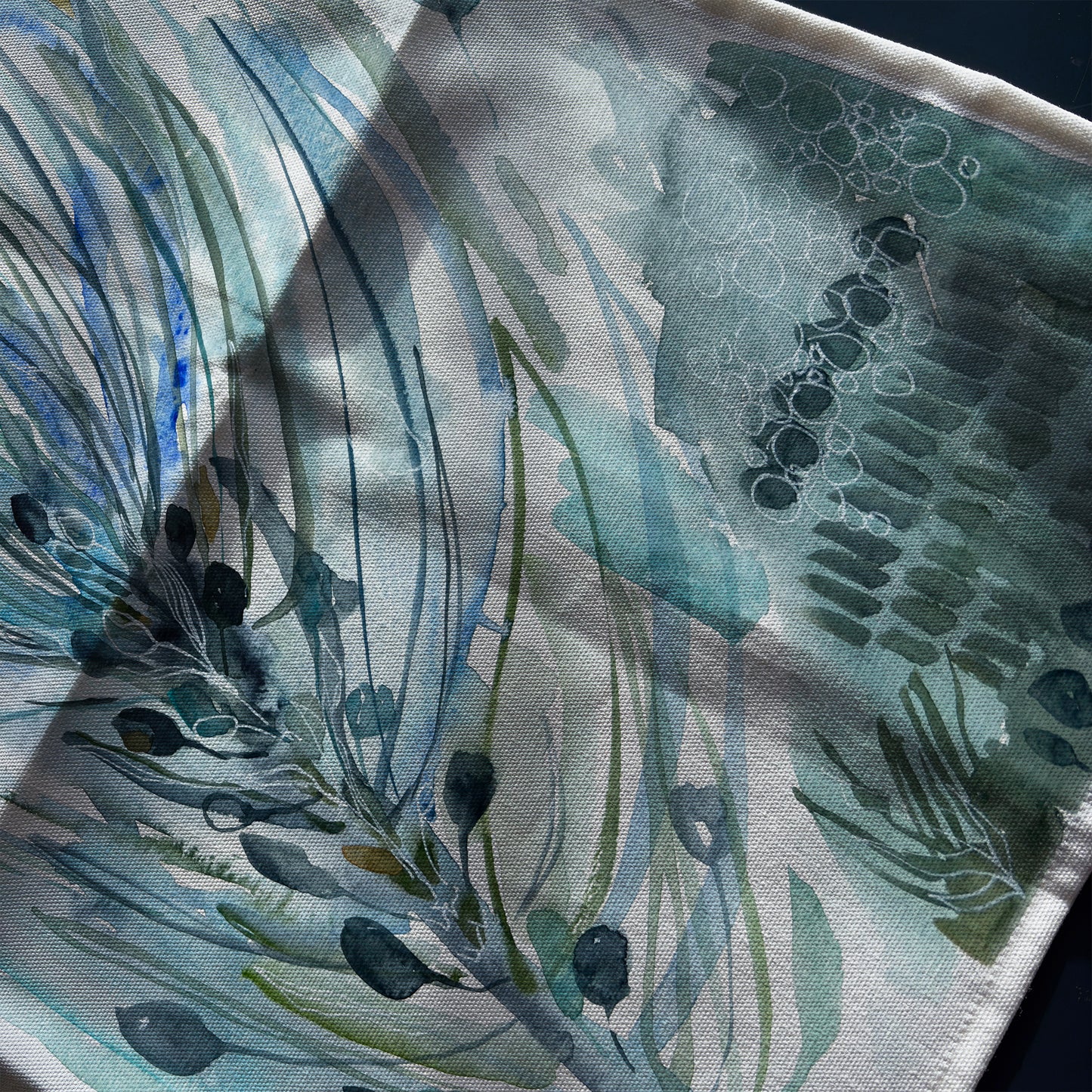 Resilience, Abstract Protea Tea Towel, Original Watercolour
