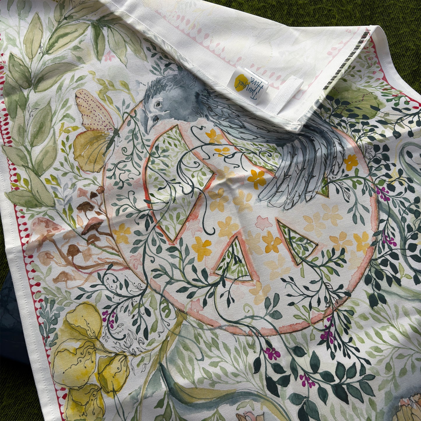 Watching, 100% Cotton tea towel by Bonny Jennings