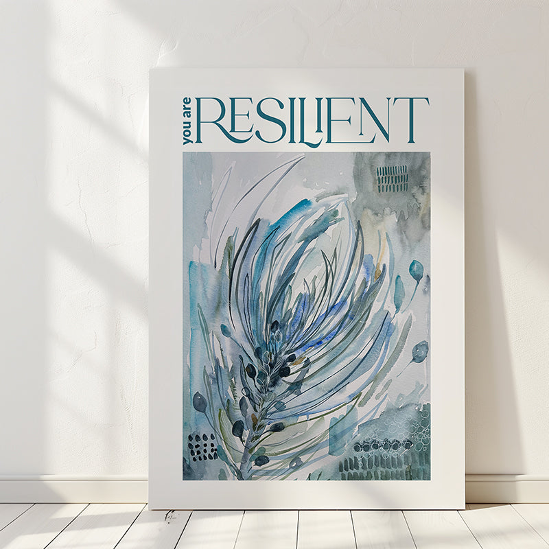 You are Resilient, Abstract Protea, Big Poster 60x90 cm / 24x36″