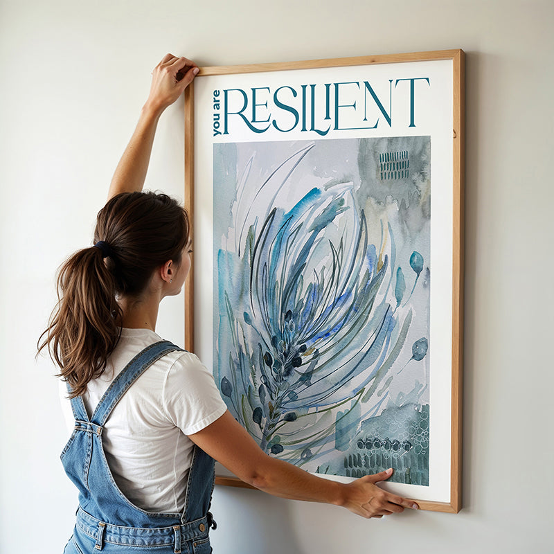 You are Resilient, Abstract Protea, Big Poster 60x90 cm / 24x36″